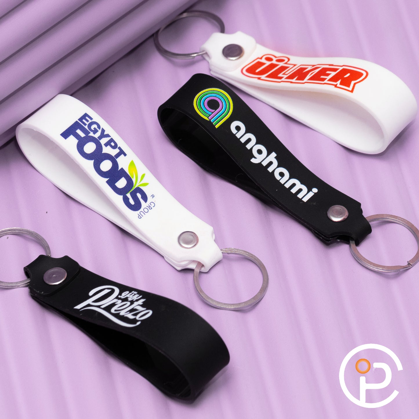 Rubber Printed Keychains